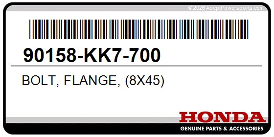 Honda 90158-KK7-700 Bolt, Flange, (8X45)