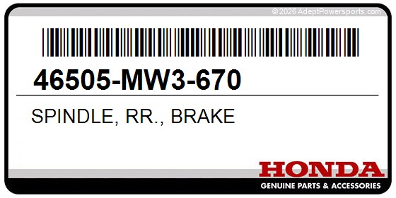 Honda 46505-MW3-670 Spindle, Rr., Brake