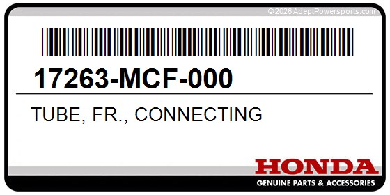 Honda 17263-MCF-000 Tube, Fr., Connecting