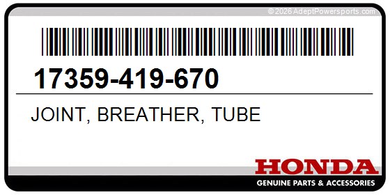 Honda 17359-419-670 Joint, Breather, Tube