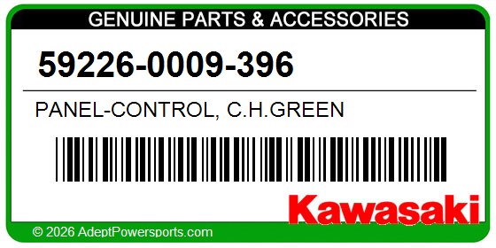 Kawasaki 59226-0009-396 Panel-Control, C.H.Green