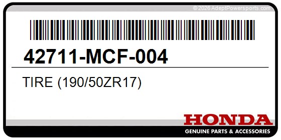 Honda 42711-MCF-004 Tire (190/50Zr17)