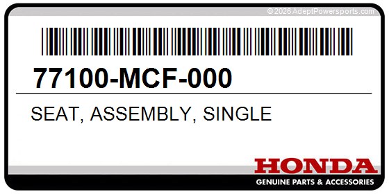 Honda 77100-MCF-000 Seat, Assembly, Single