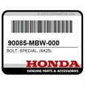 Honda 90085-MBW-000 Bolt, Special, (6X25)