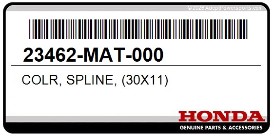 Honda 23462-MAT-000 Colr, Spline, (30X11)