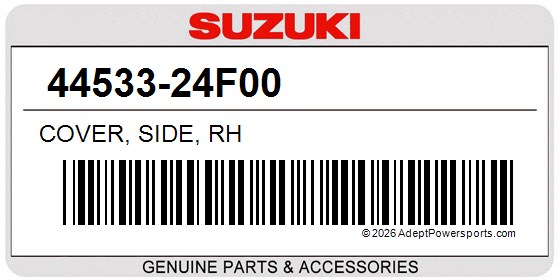 Suzuki 44533-24F00 Cover, Side, Rh