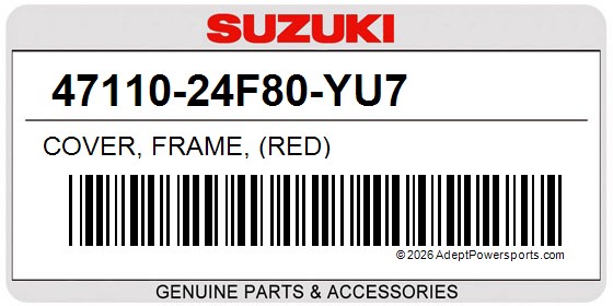 Suzuki 47110-24F80-YU7 Cover, Frame, (Red)