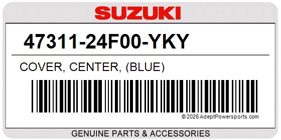 Suzuki 47311-24F00-YKY Cover, Center, (Blue)