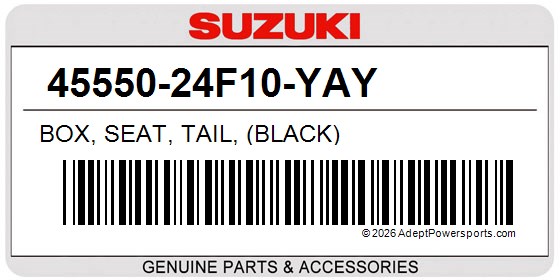 Suzuki 45550-24F10-YAY Box, Seat, Tail, (Black)