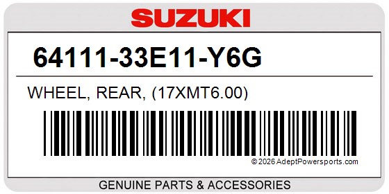 Suzuki 64111-33E11-Y6G Wheel, Rear, (17Xmt6.00)