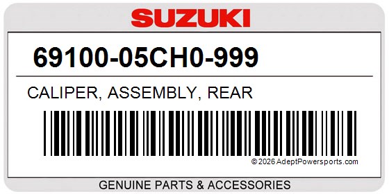 Suzuki 69100-05CH0-999 Caliper, Assembly, Rear