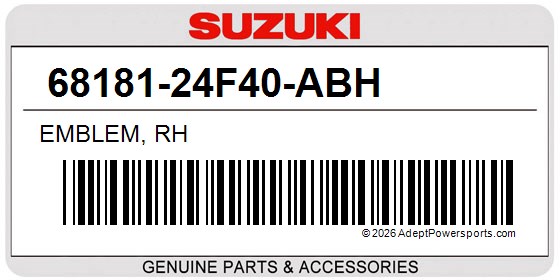 Suzuki 68181-24F40-ABH Emblem, Rh