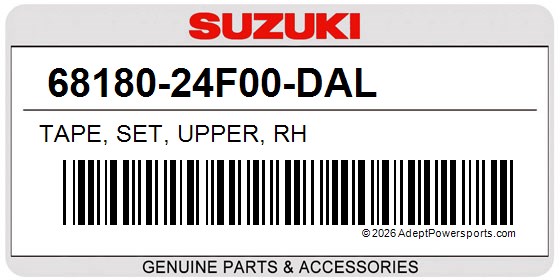 Suzuki 68180-24F00-DAL Tape, Set, Upper, Rh