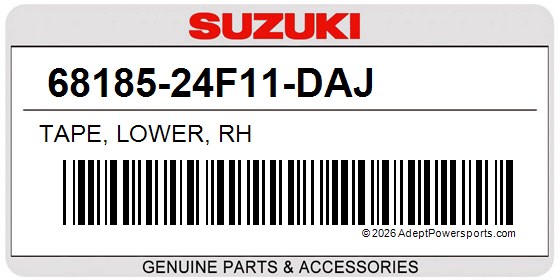 Suzuki 68185-24F11-DAJ Tape, Lower, Rh