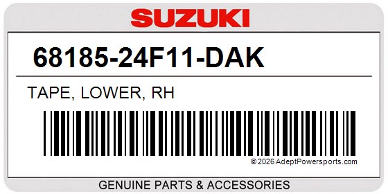 Suzuki 68185-24F11-DAK Tape, Lower, Rh