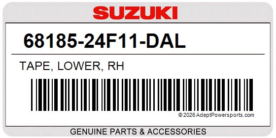 Suzuki 68185-24F11-DAL Tape, Lower, Rh