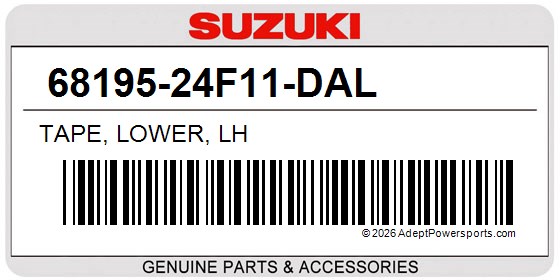 Suzuki 68195-24F11-DAL Tape, Lower, Lh