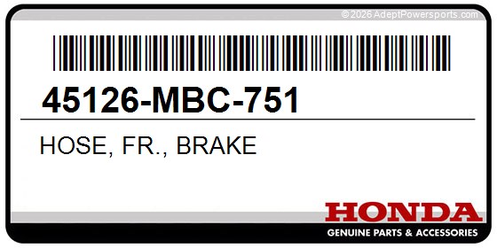 Honda 45126-MBC-751 Hose, Fr., Brake