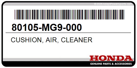 Honda 80105-MG9-000 Cushion, Air, Cleaner