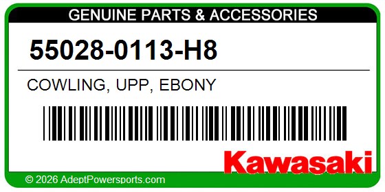 Kawasaki 55028-0113-H8 Cowling, Upp, Ebony