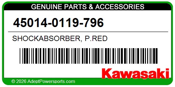 Kawasaki 45014-0119-796 Shockabsorber, P.Red