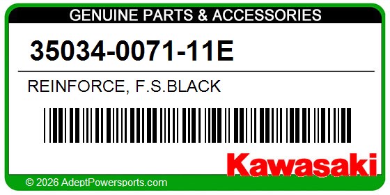 Kawasaki 35034-0071-11E Reinforce, F.S.Black