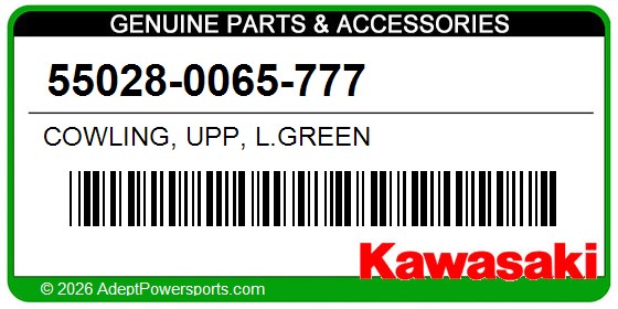 Kawasaki 55028-0065-777 Cowling, Upp, L.Green