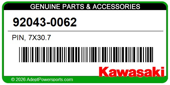 Kawasaki 92043-0062 Pin, 7X30.7