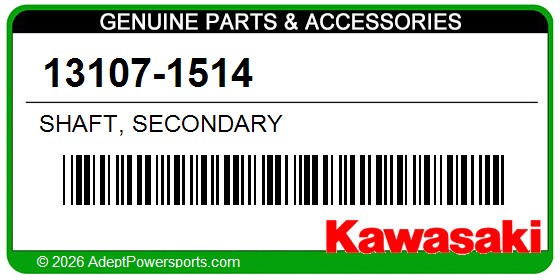 Kawasaki 13107-1514 Shaft, Secondary
