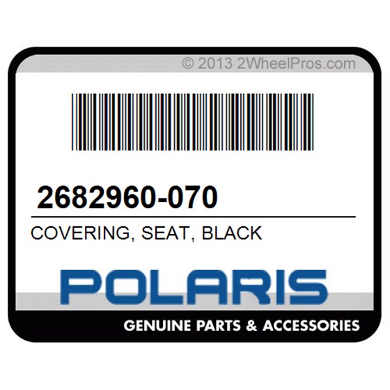 Polaris 2682960-070 Covering, Seat, Black