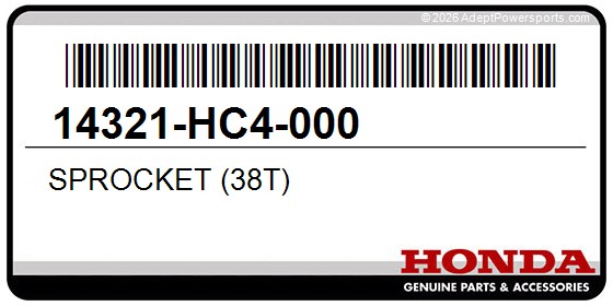 Honda 14321-HC4-000 Sprocket (38T)