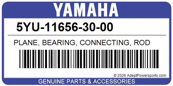 Yamaha 5YU-11656-30-00 Plane, Bearing, Connecting, Rod