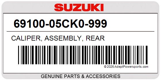 Suzuki 69100-05CK0-999 Caliper, Assembly, Rear