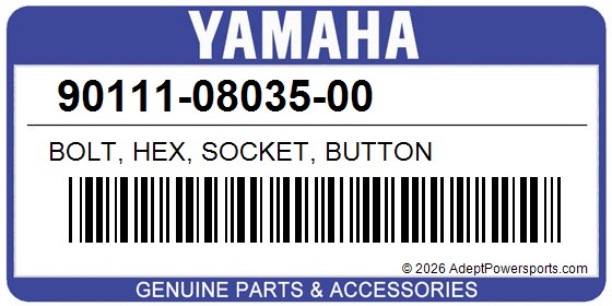 Yamaha 90111-08035-00 Bolt, Hex, Socket, Button