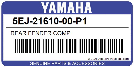 Yamaha 5EJ-21610-00-P1 Rear Fender Comp