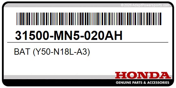 Honda 31500-MN5-020AH Bat (Y50-N18l-A3)