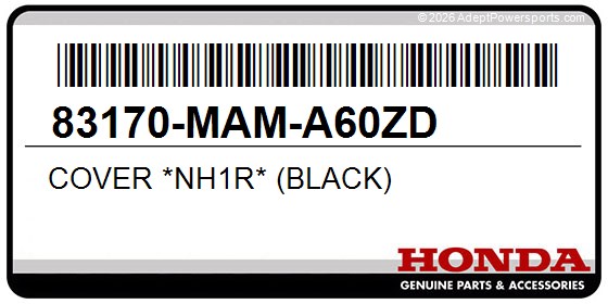Honda 83170-MAM-A60ZD Cover *Nh1r* (Black)