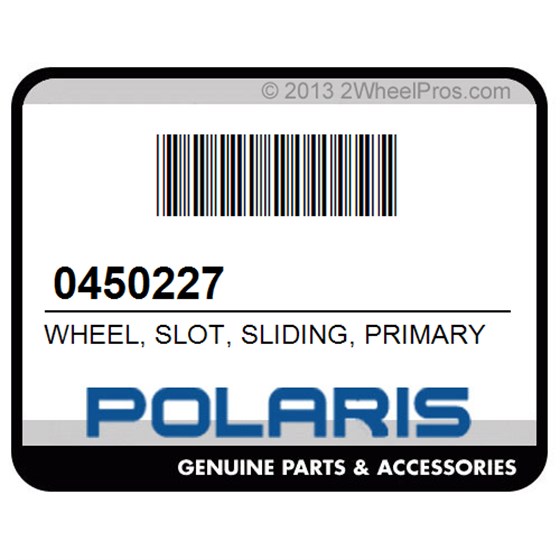 Polaris 0450227 Wheel, Slot, Sliding, Primary