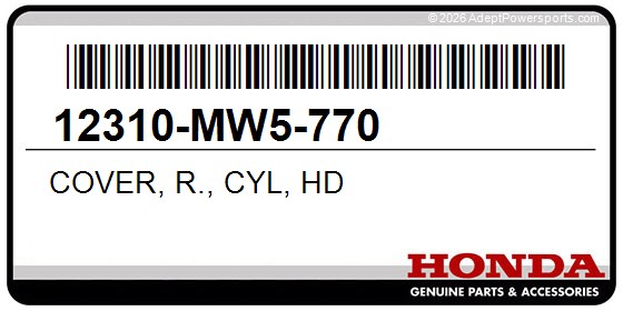 Honda 12310-MW5-770 Cover, R., Cyl, Hd