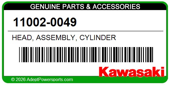 Kawasaki 11002-0049 Head, Assembly, Cylinder