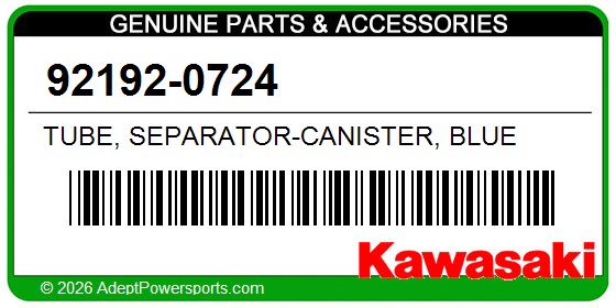 Kawasaki 92192-0724 Tube, Separator-Canister, Blue