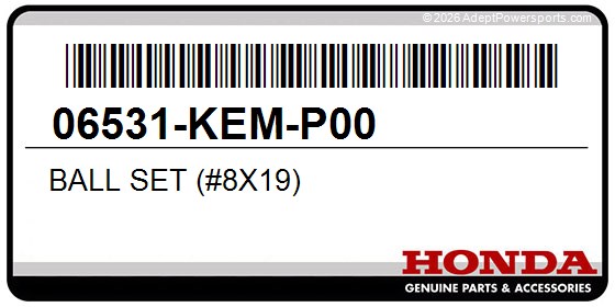 Honda 06531-KEM-P00 Ball Set (#8X19)