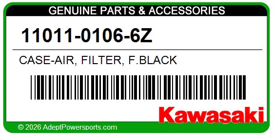Kawasaki 11011-0106-6Z Case-Air, Filter, F.Black