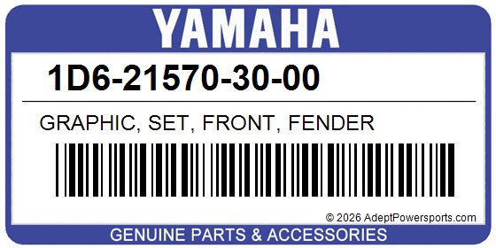 Yamaha 1D6-21570-30-00 Graphic, Set, Front, Fender