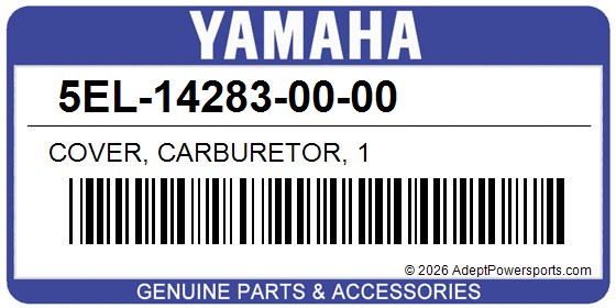 Yamaha 5EL-14283-00-00 Cover, Carburetor, 1