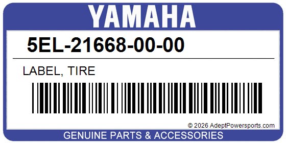 Yamaha 5EL-21668-00-00 Label, Tire