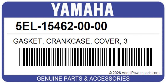 Yamaha 5EL-15462-00-00 Gasket, Crankcase, Cover, 3