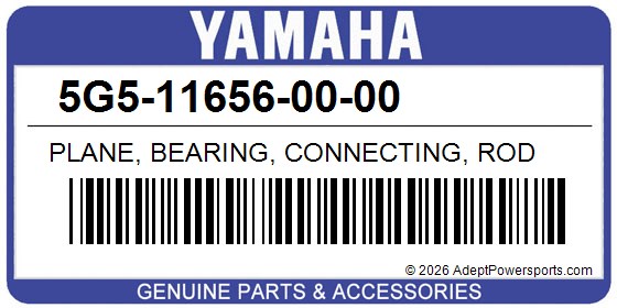 Yamaha 5G5-11656-00-00 Plane, Bearing, Connecting, Rod