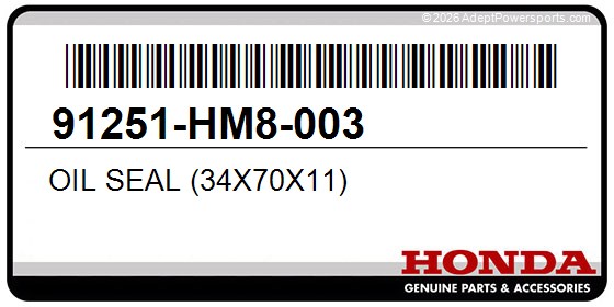 Honda 91251-HM8-003 Oil Seal (34X70x11)