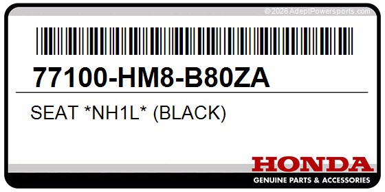 Honda 77100-HM8-B80ZA Seat *Nh1l* (Black)